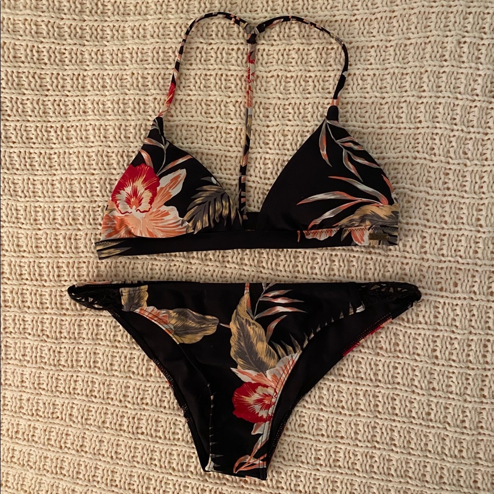 Roxy Bikini Top & Bottom Anthracite Medium